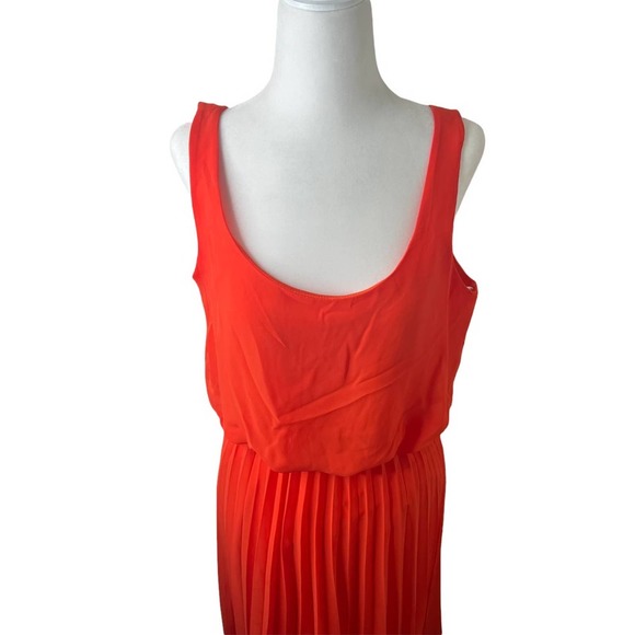 BISOU BISOU Coral Orange Maxi Special Occasion Bridesmaid Formal Prom Dress, 4 - Picture 4 of 9